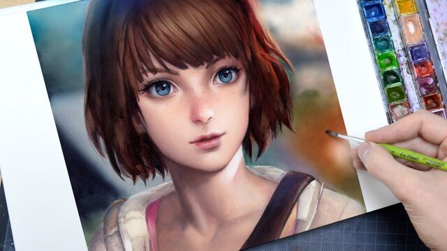 Life Is Strange 主人公maxの水彩メイキング お絵かき講座パルミー